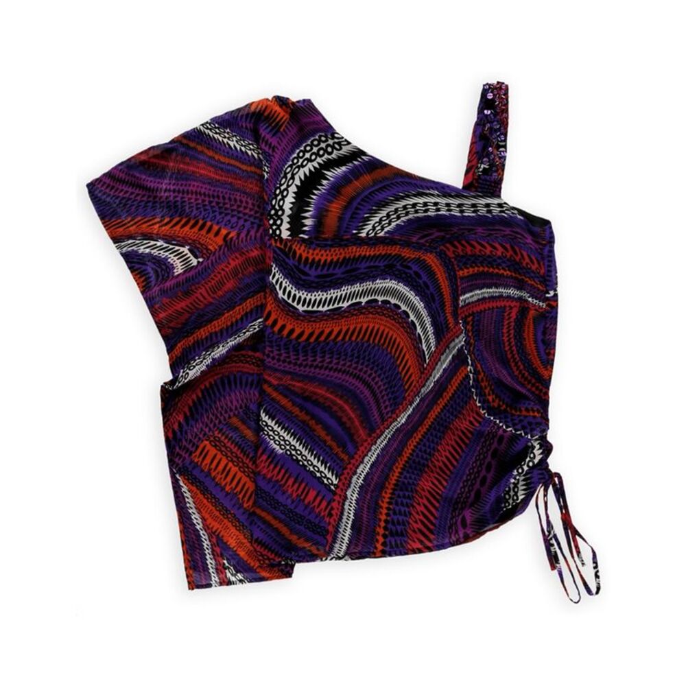 Selena & Maria Clothing Co. Womens Graphic Swirl Baby Doll Blouse, NWT